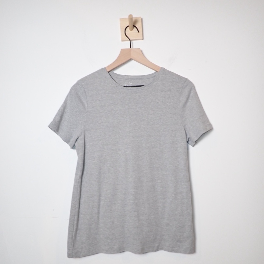Talbots Women’s Basic Gray 100% Pima Cotton Tee size L